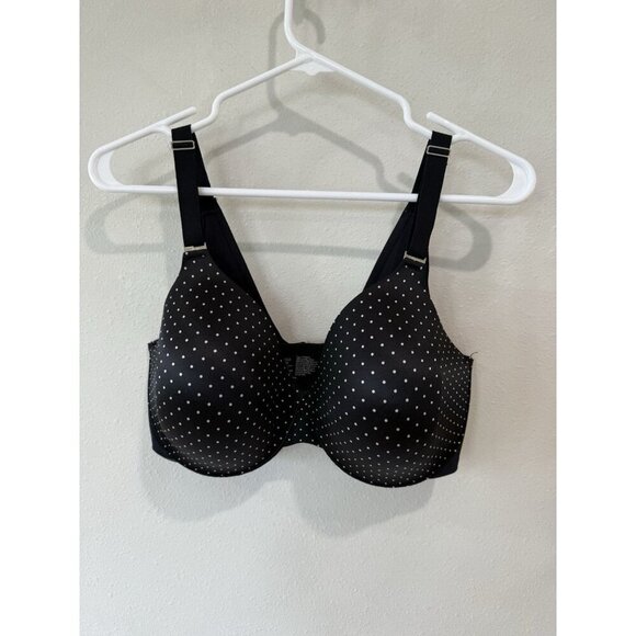 SOMA Vanishing Back Women’s Black Polka Dot Bra 38DDD Full Coverage Underwire - Picture 1 of 3